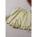 Fitted Yellow Embroideried Lace Patchwork hot pants Summer